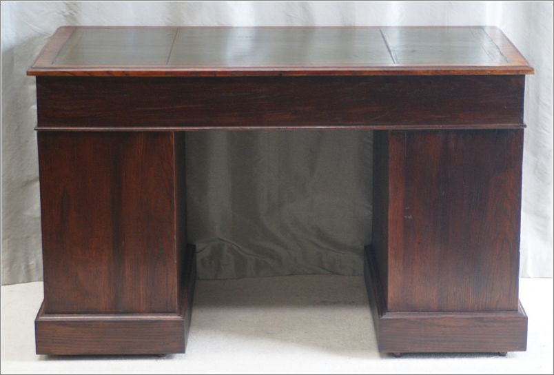 2044 Antique Small Oak Pedestal Desk (9)